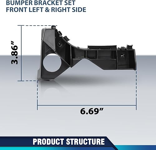 Miniatura 4 de PIT66 Parachoques de retención de par delantero de plástico compatible con Nissan Altima Sedan 2016 2017 2018 62221-9HS0A, 62220-9HS0A