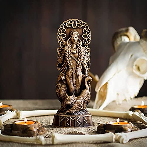 Norse God Resin Statue Scandinavian Pantheons Norse Gods Figurine Craft Viking Mythology,Home Wine Cabinet Shelt Bookcase Sculpture Orament,Unique Office Desk Desktop Table Arrangement Gift Home Decor #TOP5