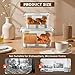 SISAYWEY Bread Box for Kitchen Countertop: 2 Pack Airtight Breadbox Food Storage Container, Portable Large Plastic Clear Container with Lid for Homemade Bread, Toast, Bagel, Donut, Cookies and Fruits