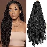 Passion Twist Hair 24 Inch 7 Packs Black Water Wave Crochet Hair for Passion Twists Long Bohemian Braiding Protective Style Hair Extensions, Tangle Free, No odor, Skin Friendly (24 Inch 7 Packs,1B#)