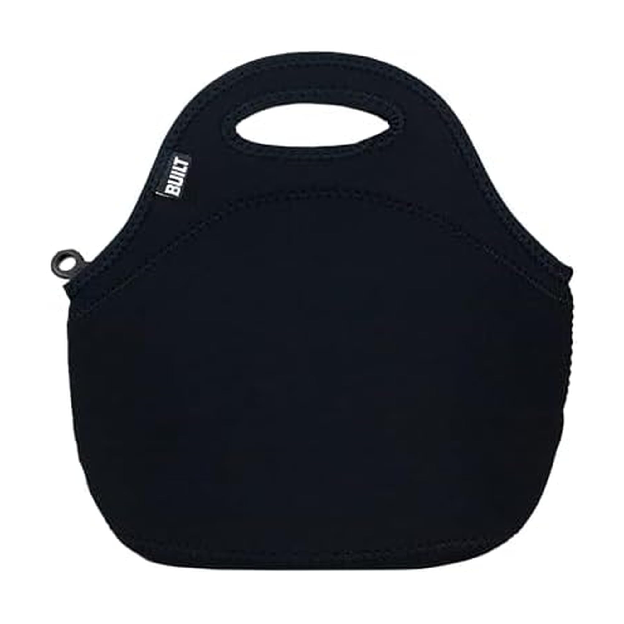 BUILT Gourmet Getaway Soft Neoprene Lunch Tote Bag Lightweight, Insulated and Reusable, One Size, Black