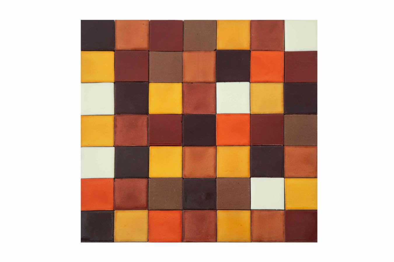 Azulejos coloridos mexicanos de cerámica Girasolito - Mosaico de cerámica mexicana, mosaico de cerámica mexicana para cocina, baño, ducha, pared posterior de la cocina Un paquete de 60 azulejos 5 x 5