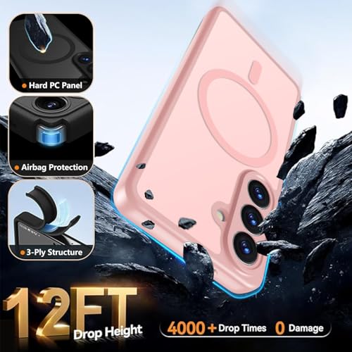 Coque Samsung Galaxy Plus MagSafe rose avec protection d'objectif antichoc KPPIT - 3