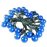 MAXINDA (Heavy Duty) G40 Globe Outdoor String Lights Blue,17 Ft 25 LED Halloween Garden Patio Bar Wedding Party Christmas Lights Mood Lighting for Indoor Outdoor Use,2 Fuses Include