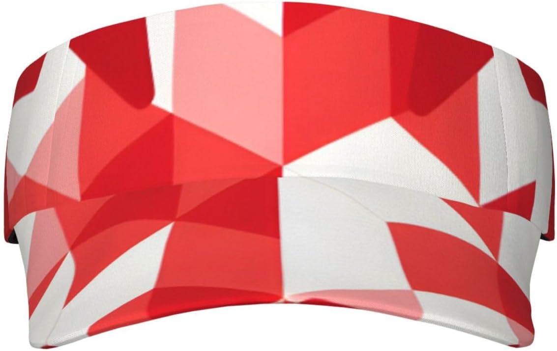(Canada Flag) Adult Sun Visor Hat Adjustable Open Top Sports Cap Breathable for Men Women Beach Vacation Essentials Black
