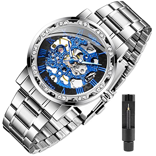 Montre mécanique pour homme en acier inoxydable au design classique raffiné