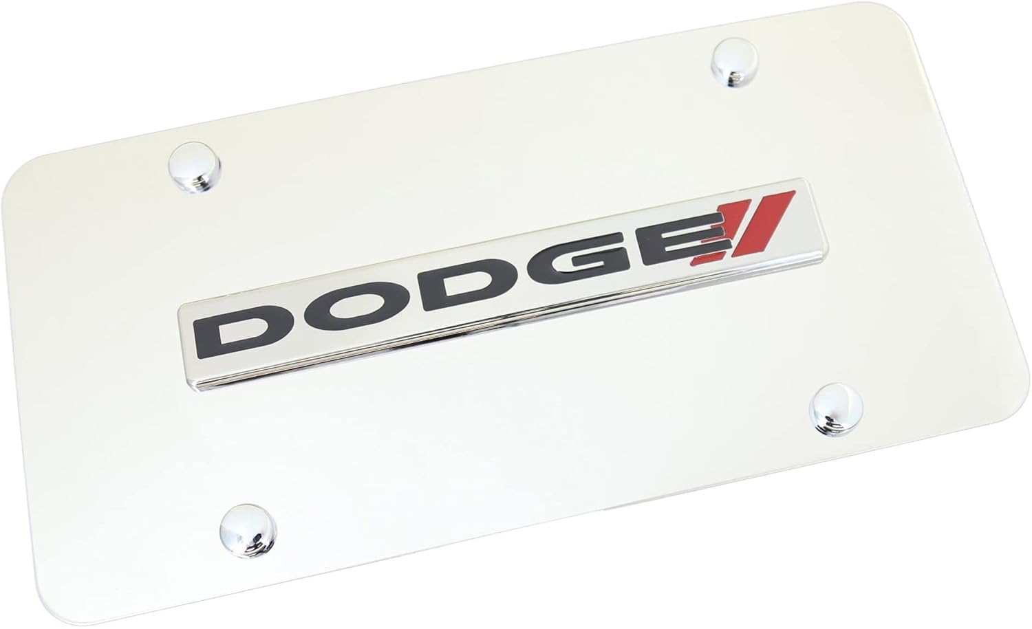 Au-TOMOTIVE Gold New Logo License Plate for Dodge (Chrome)