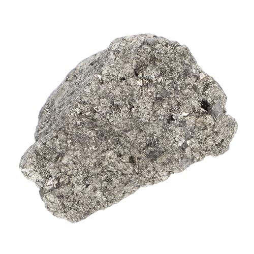 JECOMPRIS Mineral Gemstone Ornaments Irregular Stone Specimen Student Teaching Meteorite Stone Cluster Meteorite Adornment Brass Ore Meteorite Specimen Unique Stones Silver Chalcopyrite