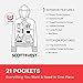 SCOTTeVEST Cotton Hoodie for Men - 21 Hidden Pockets - Lightweight Zip Up Sweatshirt for Travel & More (Black, X-Large)