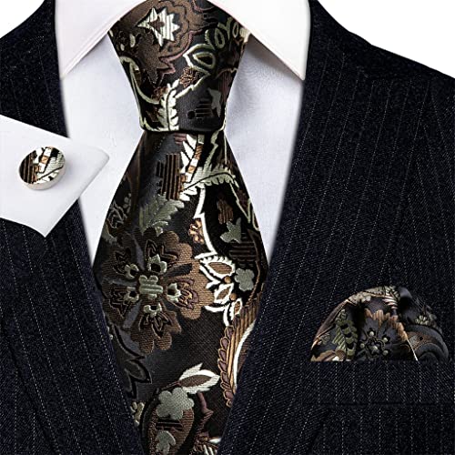 Corbata floral de seda para hombre set boda miniatura 2