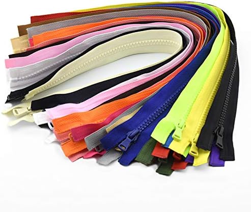 3 個 5# 30/40/55/60/70/80/90 センチメートル樹脂ジッパーオープンエンドオートロックジッパー縫製衣類用(Br