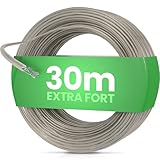 SimplySmooth Corde à Linge 30m - Corde avec Noyau en Acier, Ultra résistante,...