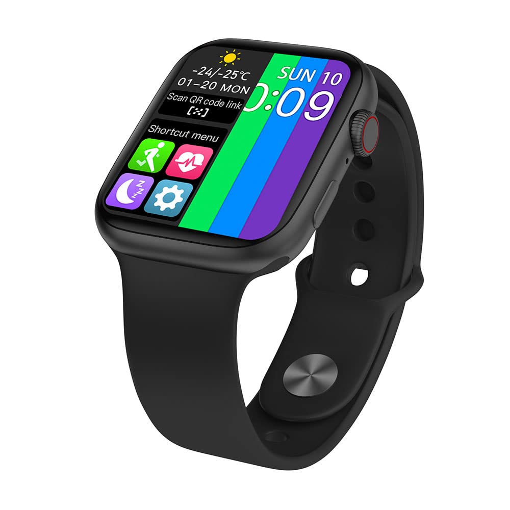 AXL TIME-O Smart Watch for Men and Women with 1.87" HD Bigger Display, Bluetooth Calling, AI Voice Assistant, Multi Rotating Crown, Heart Rate & Blood Pressure Monitor, SP02 Black