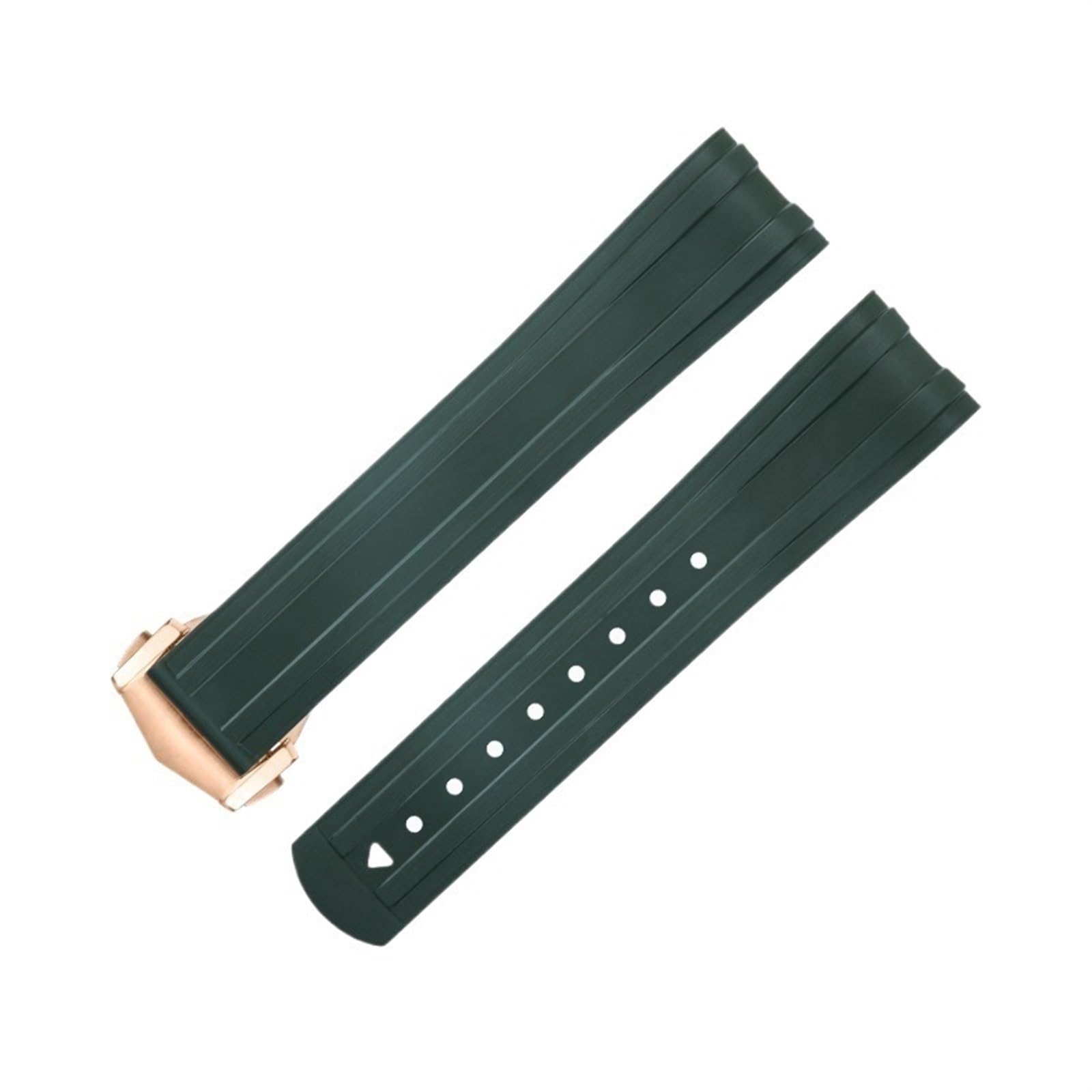 Bracelet montre 20mm FKM vert idéal pour plongée Seamaster - 8