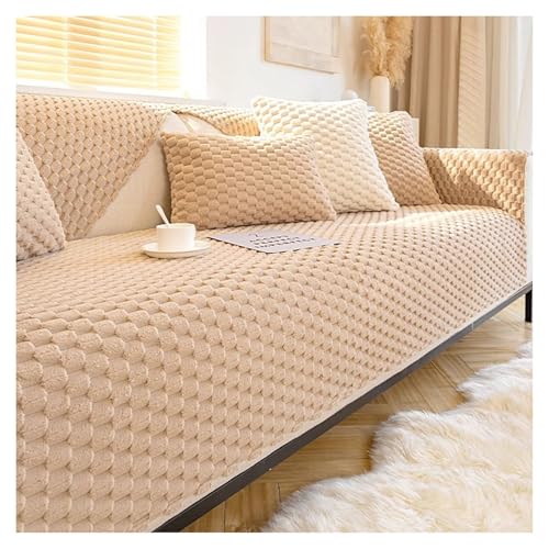 DFSGEP Sofa Protective Cover, Autumn and Winter Comfortable Non-Slip Washable Sofa Protector for Living Room, U Shape & L Shape 