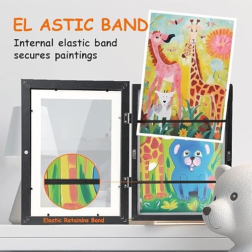 [3-Pack] Kids Artwork Frames Changeable 8.5x11-IN Frames Front Opening, Home Decor, Up to 150 Pcs of Kids Art Frame, Craft Storage, Hanging Wall Décor - Thumbnail 5