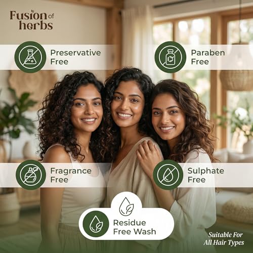 Image of Herbal Shampoo Powder | Natural Hair Shampoo with Reetha Amla Shikakai | Hair Growth Shampoo | 100% Natural Shampoo | Chemical-Free Raw Herbal Powder | 10 x 15g Sachets + Applicator Bottle