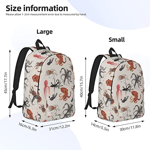 Sac à dos décontracté grand format Color Octopus de taille M - 4