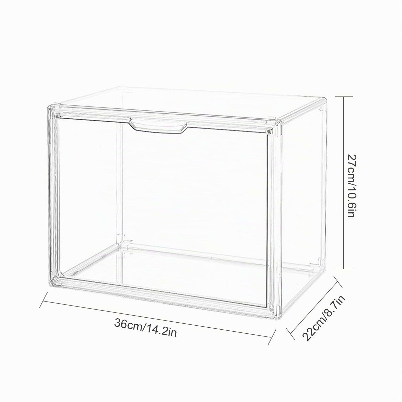 TSKDKIT Vetrina Espositiva Teca Acrilico Vetrinetta per Collezionismo 36x27x22cm Trasparente Espositore con Porta Antipolvere Teca per Lego Modellismo, Pop Mart, Figure