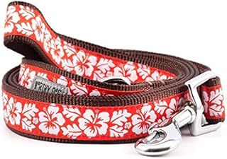 The Worthy Dog Aloha Dog Leash, Durable and Comfortable Nylon Webbing, Leashes for Walking, Fits Large Size Dogs, Coral