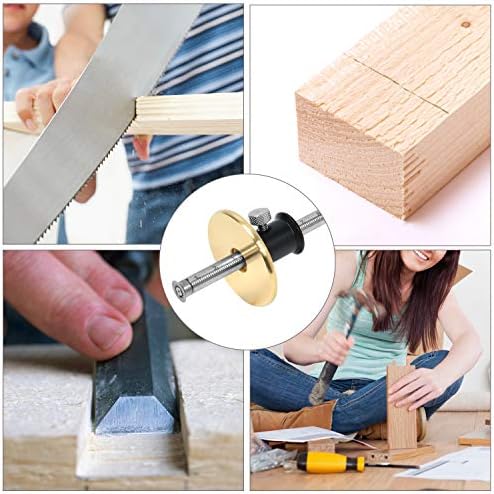 Newkiton Wheel Marking Gauge, 1 Bearing Wheel Cutter for Soft Wood, 1 Locked Up Wheel Cutter for Hard Wood, 1 Screwdriver Included (Black)
