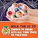30 Gummy Eyeballs, Spooky Halloween Eyeball Candy in 4 Flavors, Soft Gummies with Jelly Filling, Individually Wrapped, By 4YoreElves (19 oz)