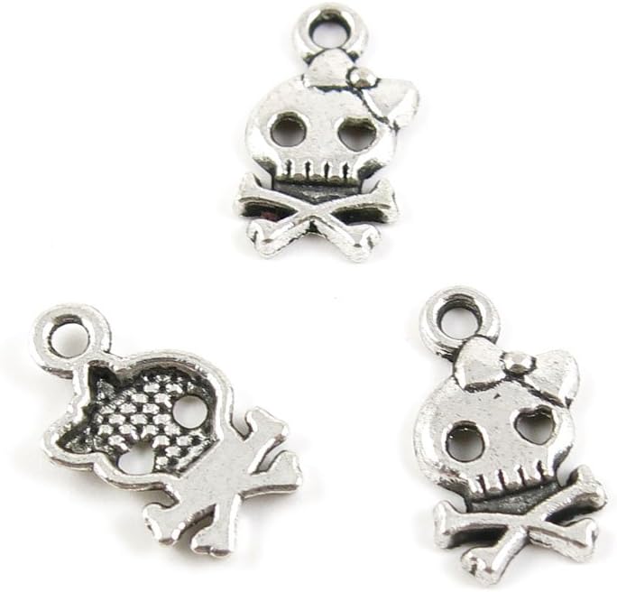 700x Ancient Silver Fashion Jewelry Making Charms 13211 Skull Wholesale Supplies Pendant Retro DIY Craft Alloys Lots Repair Jewellery Findings Accessoires