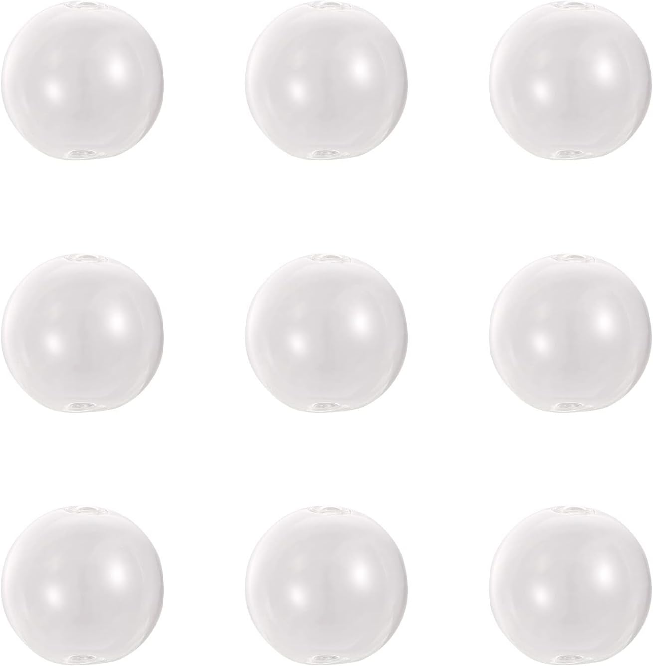 FASHEWELRY 100Pcs Mini Clear Glass Globe Beads 40mm Round Empty Wish Ball Beads for DIY Pendant Jewelry Making