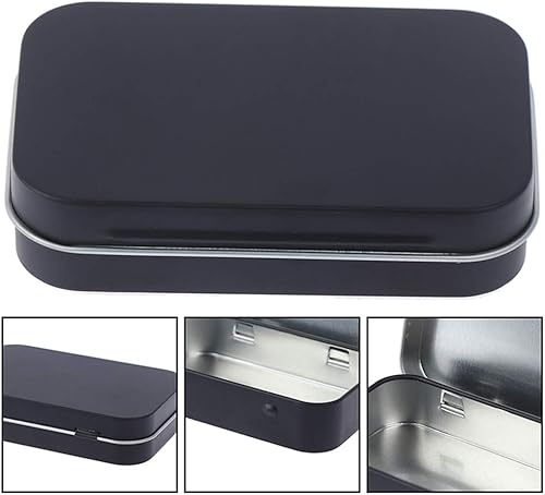 Miniatura 6 de AKOAK 3 recipientes rectangulares vacíos con bisagras de 3.7 x 2.4 x 0.8 pulgadas, color negro, para kit de primeros auxilios, kits de