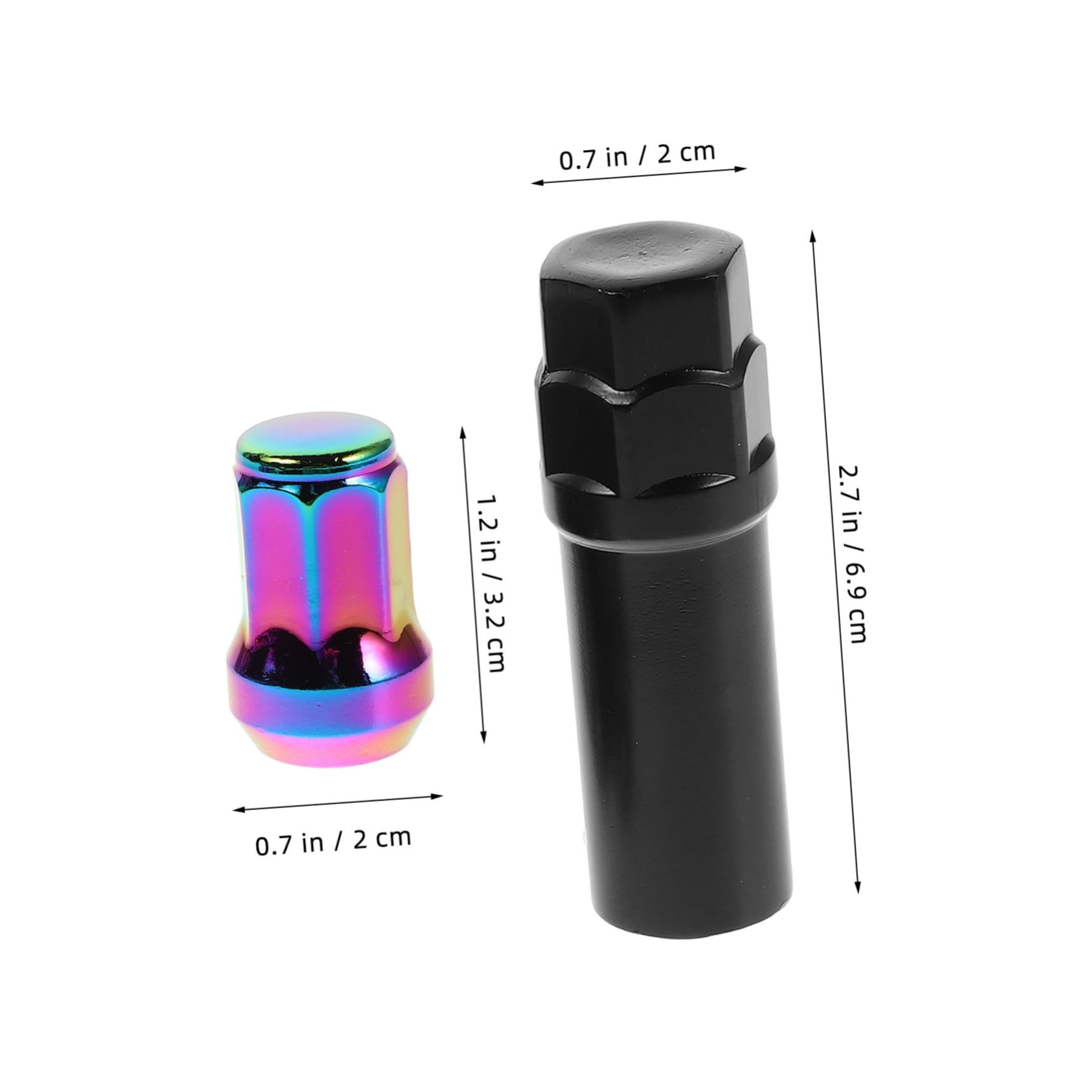 Cabilock 1 Set Heptagon Car Wheel Lug Nut Covers Tire Nut Caps for Enhanced Security Easy Installation and Versatile Compatibility with Various Vehicle Models Theft Design
