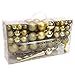Produktbild Wohaga 105 Stück Weihnachtskugeln 'Glamour' Christbaumkugeln Baumschmuck Weihnachtsbaumschmuck Baumkugeln, Farbe:Gold