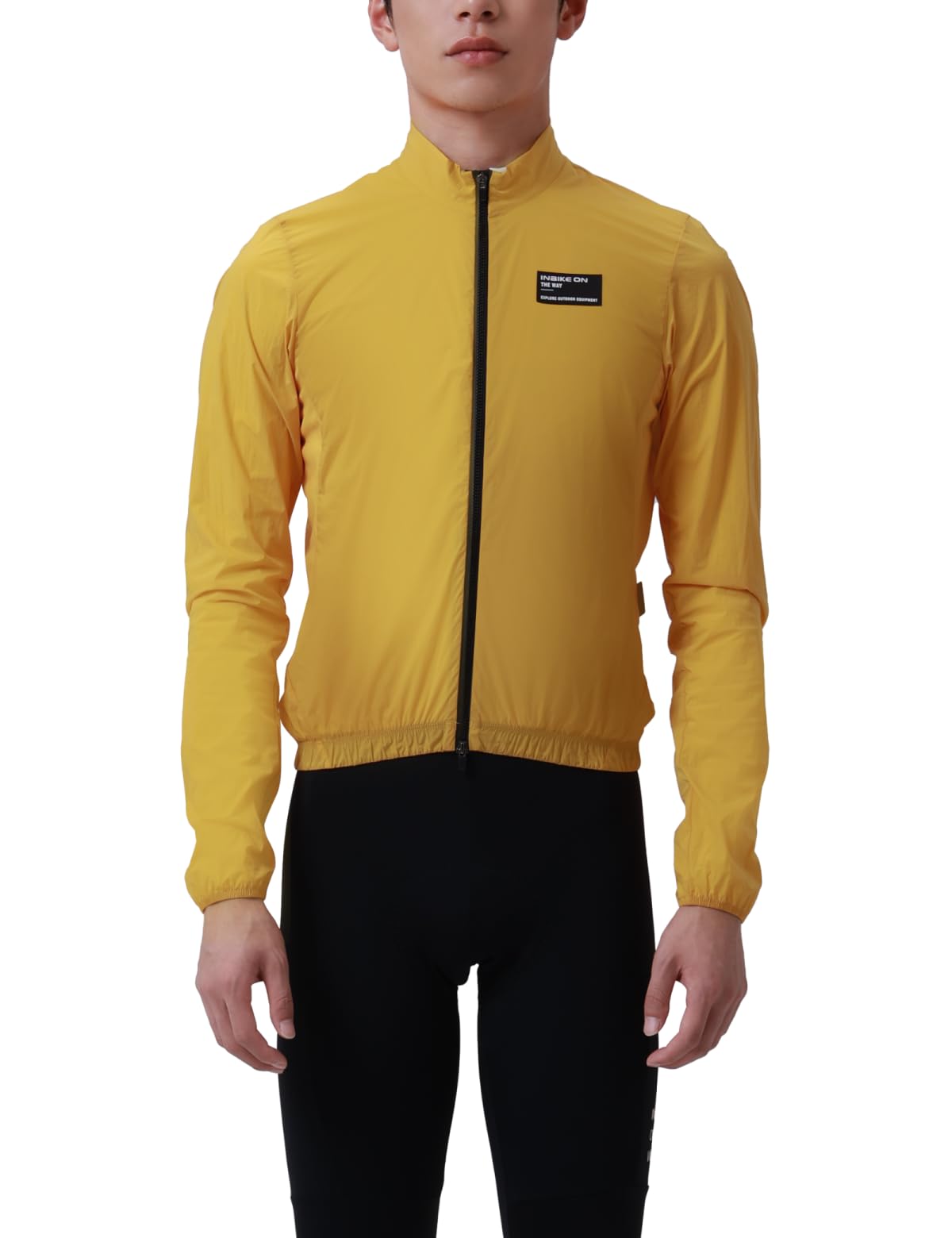 INBIKE Giacca da ciclismo da uomo, antivento, impermeabile, giacca a vento da corsa, traspirante, leggera, con doppia cerniera