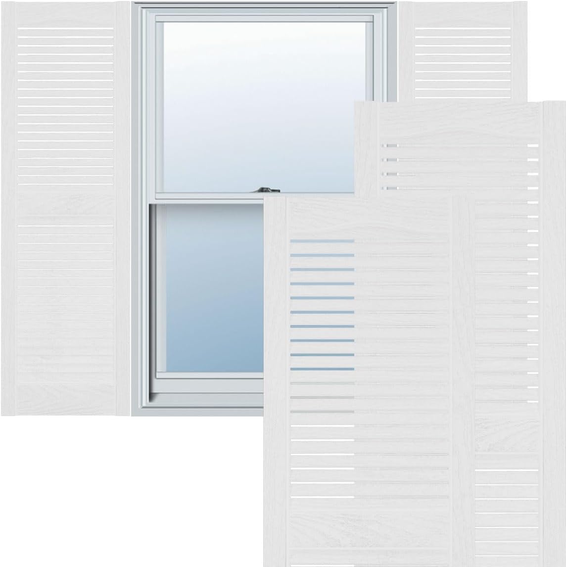 Ekena Millwork Lifetime Vinyl LL1S12X04800WH Standard