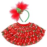 TWINKLEDE Women Christmas Costume Tutu Santa Tutu Skirt Festival Outfit Tutus Christmas Party Tutu for Women and Girls