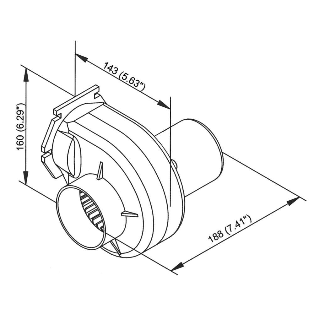 TMC-037201-12V Radiallüfter 12 V 2547 l/min, 152 m³/h, 2.53 m³/min 75 mm