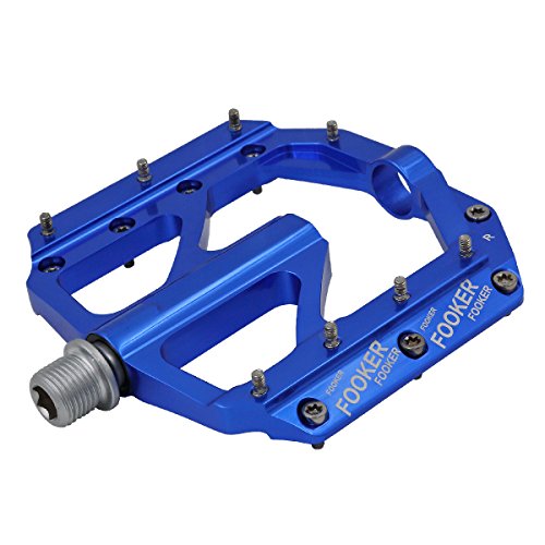 FOOKER Bike Pedals Non-Slip Aluminum Alloy MTB Mountain Bike Pedals 3 Bearing 9/16