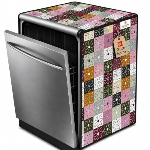Image of Dishwasher Cover for 12 to 15 Place Setting | Water-Resistant Dustproof Zip Cover | Universal Fit Compatible with Bosch, LG, IFB, Hafele, Faber & More | 63 x 63 x 88 cm | Design 13