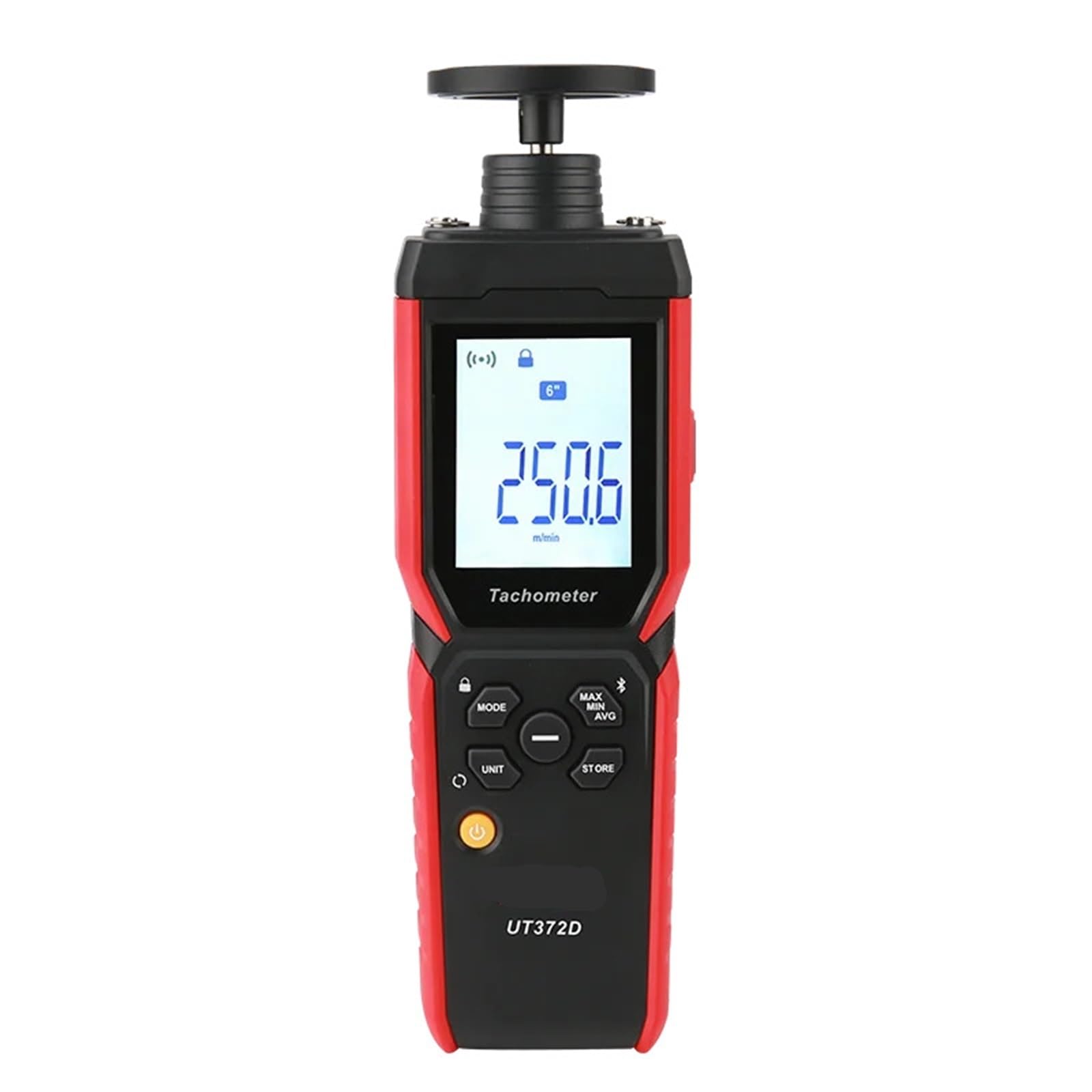 Digitaler Drehzahlmesser, Drehzahlmesser 2-in-1 UT372D Laser Kontakt Und Berührungslos Tacometro Digitaler Spin 1 Bis 19999,LCD-Display