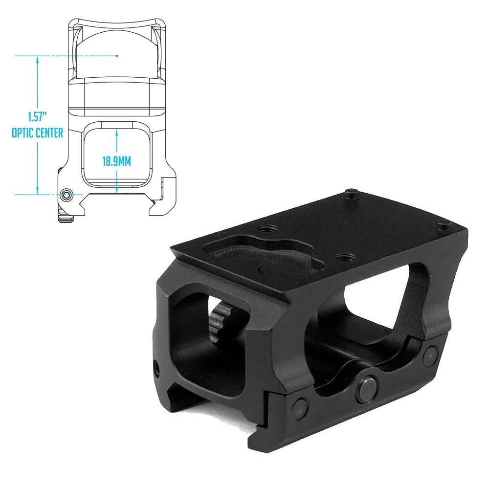Support rehausseur à point rouge, hauteur centrale optique de 4 cm, léger, compact et à détachement rapide
