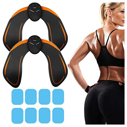 M MITLINK 2 Pack Butt Hips Trainer Upgrade Muscle Toner Fitness Training Gear Home Office Ab Trainer Workout Equipment Machine Fitness for Women Men,6pcs Free Gel Pads