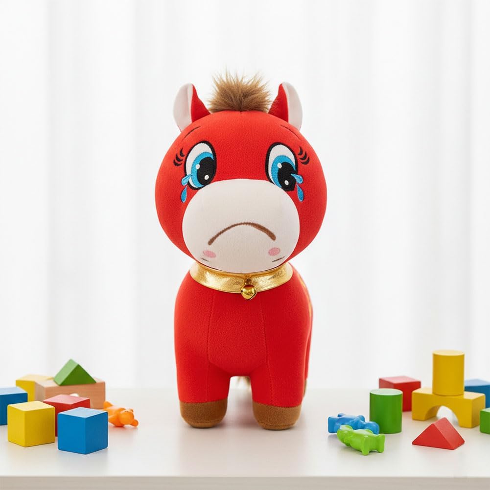 2026 Crying Horse, Funny Sad Horse Animal Figurine for Office Desk Decor, Cute Room Ornament, Creative Birthday Gift for Friends Adults Kids (Crying horse-2pcs, 20cm)