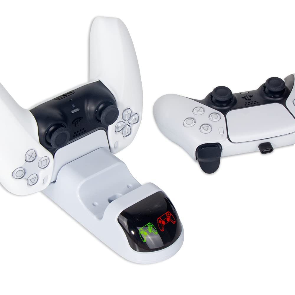 Maxcom® PS 5 Controller Charger Docking Station, Dual USB Type C Fast Charging Station with LED Indicator, Safety Chip Protection, Perfect for PS 5 Controller, White (B09CH39PXG) Amazon Price History, Amazon Price Tracker