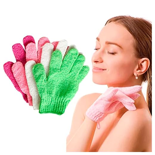 2 Pares de Luvas esfoliante corporal para banho E Massagem Limpeza de Pele e Peeling