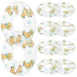 BESTonZON 10 Piezas Mini Aros de Natación Transparentes para Decoración de Mini Casas Accesorios Realistas para Maquetas y Fotografía Adornos para Piscina y Bañera