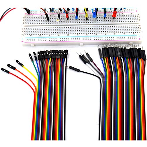 image for Haraqi 3 Pack Solderless Plug in Breadboard with 3 Pack Jumper Wires, 