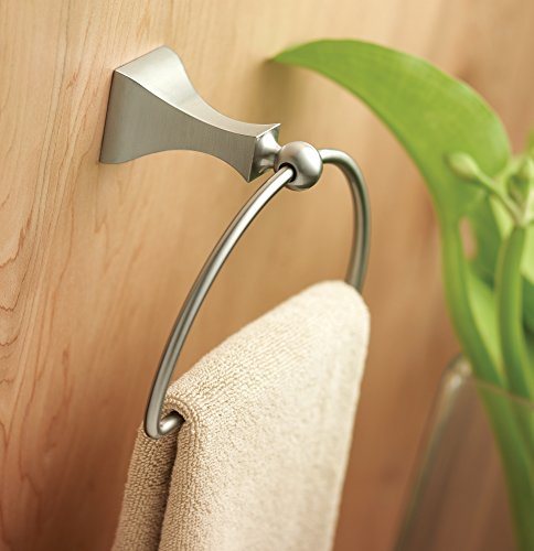Moen Dn8386Bn Retreat Collection Bathroom Hand -Towel Ring With Hardware, Brushed Nickel #TOP1