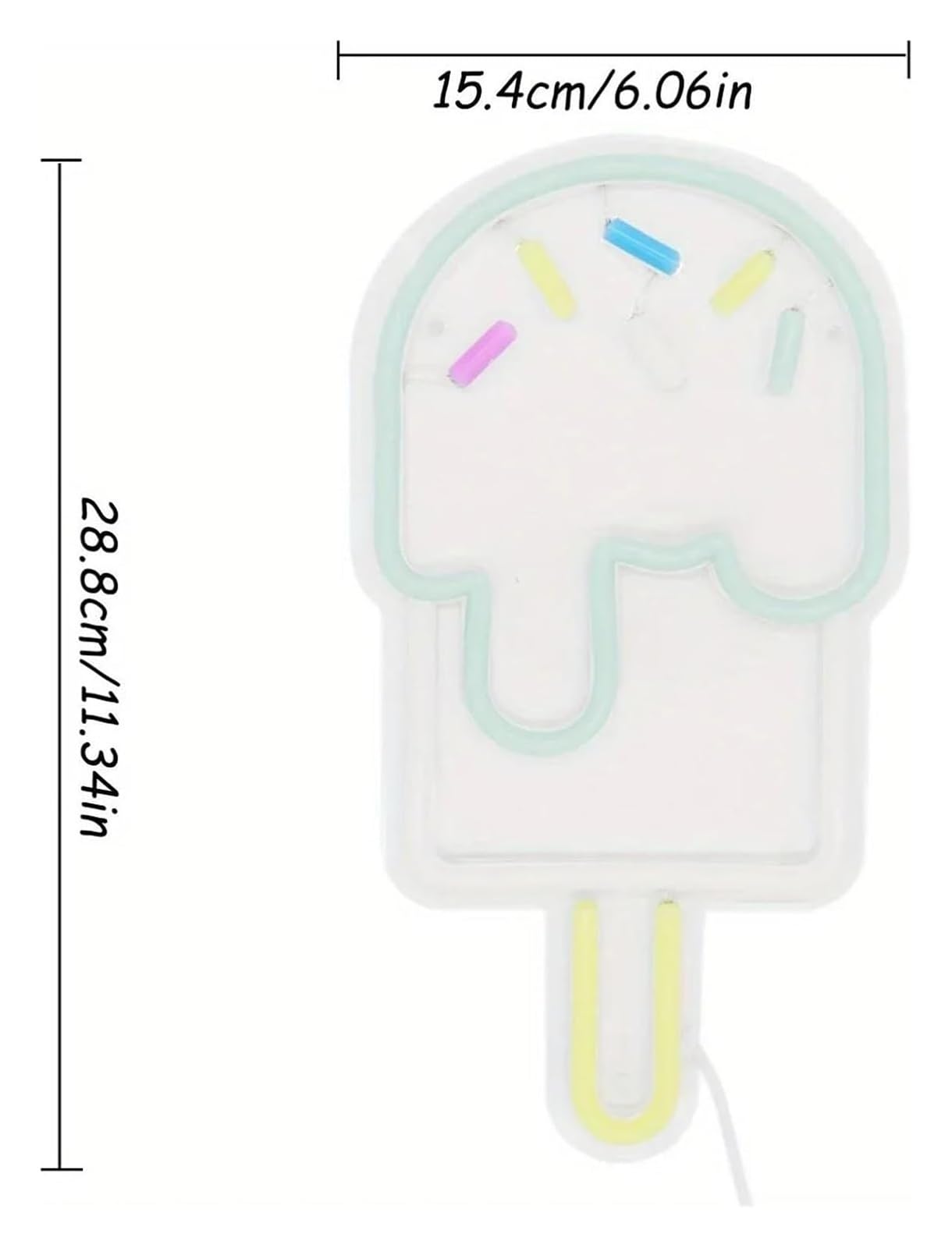 Lampada a LED per insegne a ghiacciolo con decorazione luminosa al neon per bambini ragazze feste negozi arte sospesa