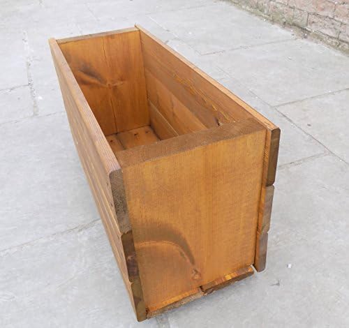 RUDDINGS WOOD Deep Wooden Trough Garden Planter Flower Box