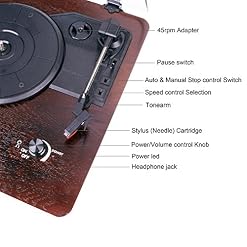 Tourne-Disque, DL de Couvercle Anti-Poussière, Platine Vinyle Vintage en Bois de Noyer 3 – Vitesse, Prise en Charge du… - Les Beatles, Paul McCartney, John Lennon, RIngo Starr, George Harrison Tourne-Disque, DL de Couvercle Anti-Poussière, Platine Vinyle Vintage en Bois de Noyer 3 - Vitesse, Prise en Charge du… – Image 4
