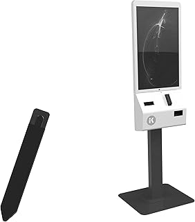 BoxWave Stylus Pouch Compatible with Kiosk Paragon Single Panel Pedestal (32 in) - Stylus PortaPouch, Stylus Holder Carrier Portable Self-Adhesive - Jet Black